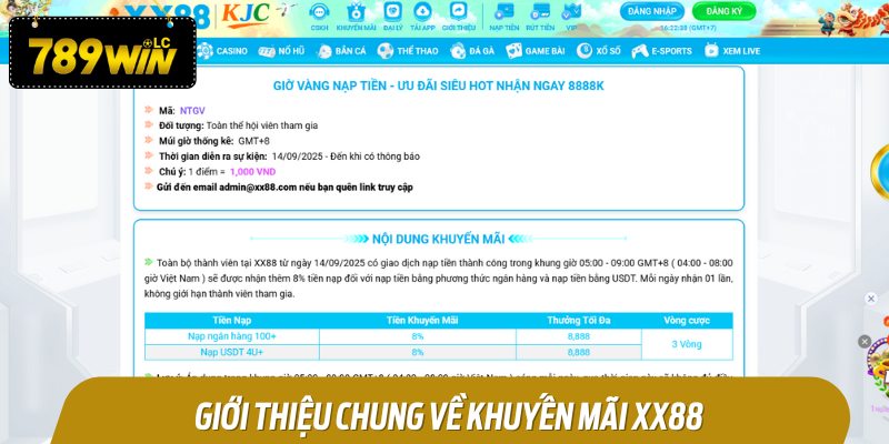 Giới thiệu chung về Khuyến mãi XX88