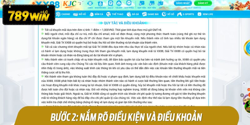 Nắm rõ điều kiện và điều khoản